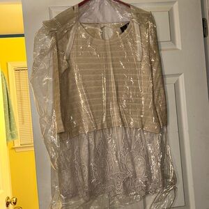 Anthropology cream blouse. Size: Small